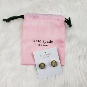 Kate Spade Opal Glitter Gumdrop Stud Earrings NEW
